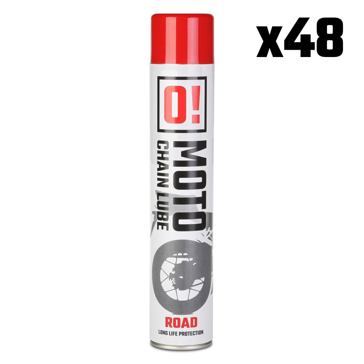 OMOTO sada 48 kus sprej mazivo do řetězu 750ML ROAD O! mazivo na řetězy (O!MOTO) (OLE-006) (set 48 kus)